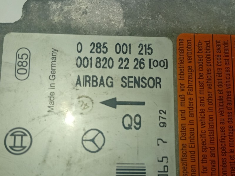 Recambio de centralita airbag para mercedes-benz clase e (w210) berlina diesel referencia OEM IAM 0018202226  0285001215