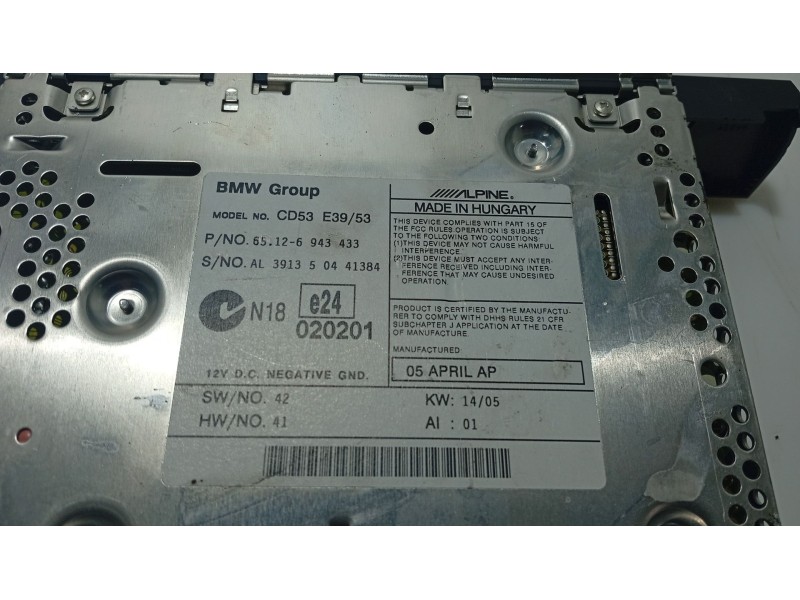 Recambio de sistema audio / radio cd para bmw x5 (e53) 3.0 d referencia OEM IAM   