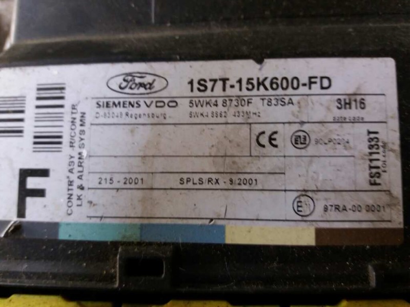 Recambio de centralita cierre para ford focus berlina (cak) trend   |   08.98 - 12.04 | 1998 - 2004 | 101 cv / 74 kw referencia 