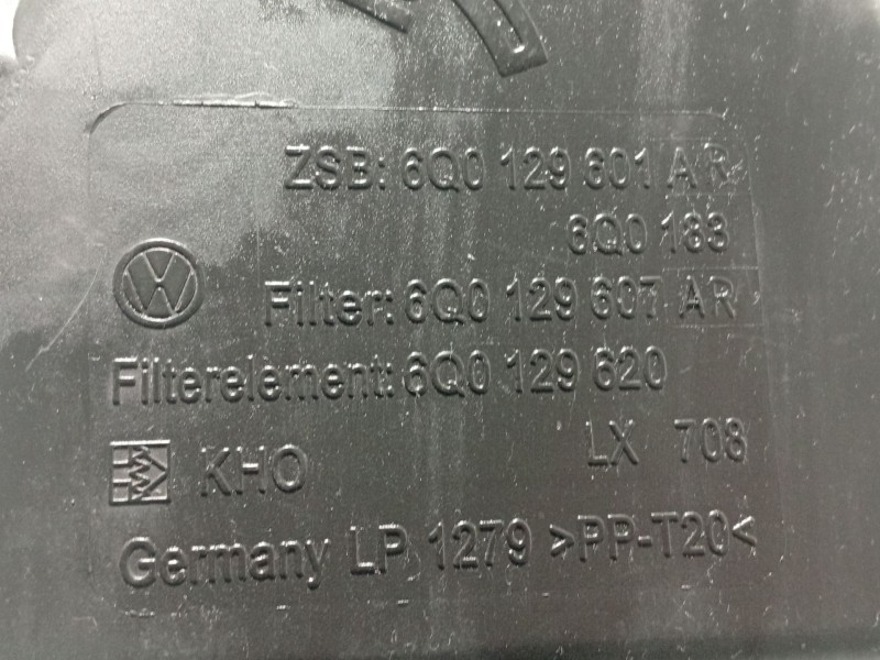 Recambio de caja filtro de aire para skoda fabia ii (542) 1.4 tdi referencia OEM IAM   