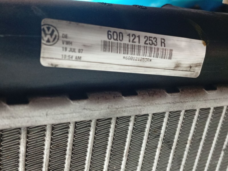 Recambio de radiador agua para skoda fabia ii (542) 1.4 tdi referencia OEM IAM 6Q0121253R  