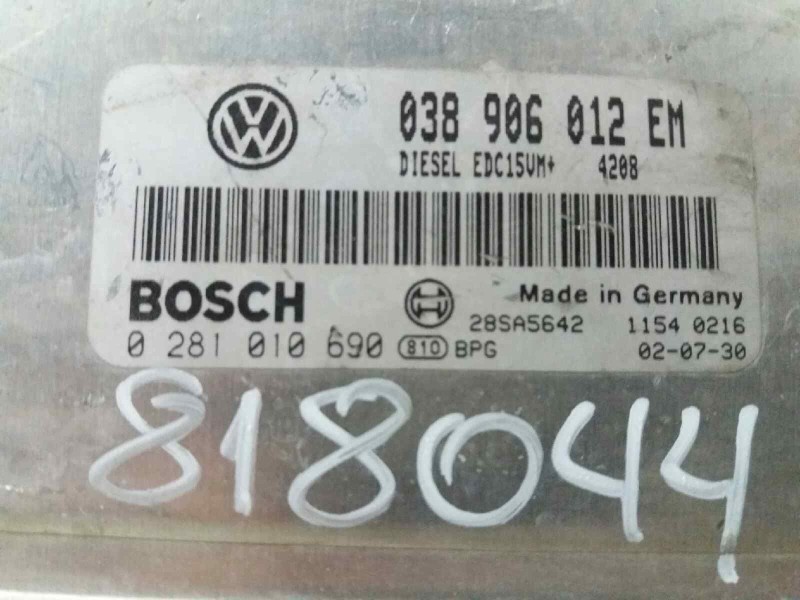 Recambio de centralita motor uce para seat ibiza (6l1) stella   |   04.02 - 12.04 | 2002 - 2004 | 64 cv / 47 kw referencia OEM I Recambio de centralita motor uce para seat ibiza (6l1) stella   |   04.02 - 12.04 | 2002 - 2004 | 64 cv / 47 kw referencia OEM I