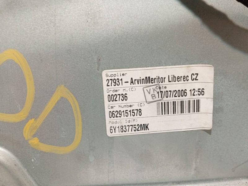 Recambio de elevalunas delantero derecho para skoda fabia i (6y2) 1.2 referencia OEM IAM 6Y0837656  