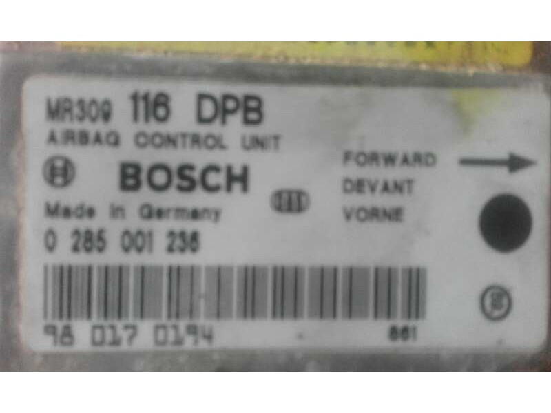 Recambio de centralita airbag para mitsubishi carisma berina 5 (da0) 1.9 turbodiesel   |   0.97 - 0.99 | 1997 - 1999 | 90 cv / 6