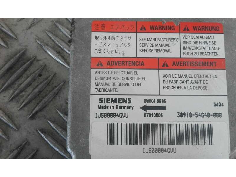 Recambio de centralita airbag para suzuki liana rh (er)    |   0.01 - 0.06 | 2001 - 2006 referencia OEM IAM IJS00004GVU 3891054G