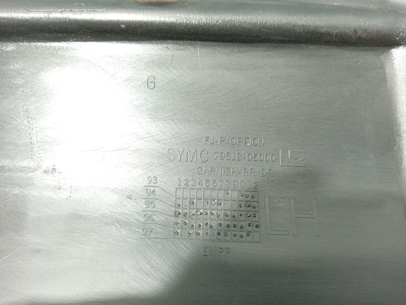 Recambio de moldura para ssangyong musso (fj) 2.9 td referencia OEM IAM   