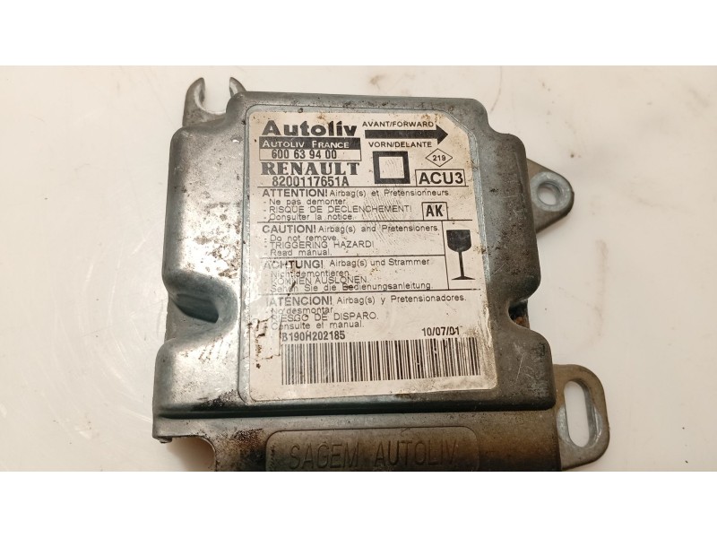 Recambio de centralita airbag para renault megane i (ba0/1_) 1.9 dti (ba1u) referencia OEM IAM   