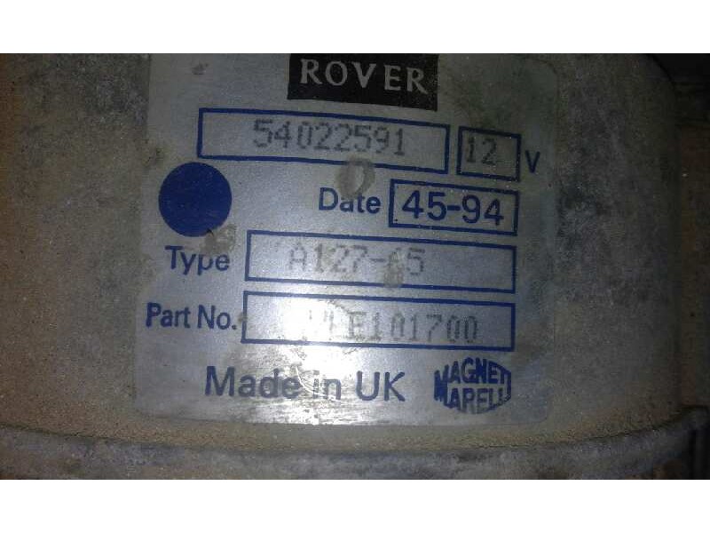Recambio de alternador para mg rover serie 200 (rf) 214 si (3-ptas.)   |   12.96 - 12.99 | 1996 - 1999 | 103 cv / 76 kw referenc