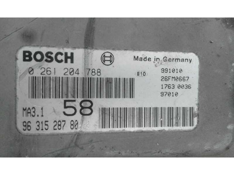 Recambio de centralita motor uce para peugeot 106 (s2) kid   |   02.96 - 12.96 | 1996 | 60 cv / 44 kw referencia OEM IAM 0261204