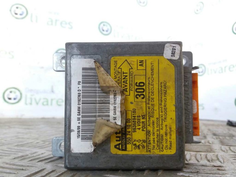 Recambio de centralita airbag para peugeot 306 berlina 4 puertas (s1) sr   |   08.94 - 12.96 | 1994 - 1996 | 88 cv / 65 kw refer