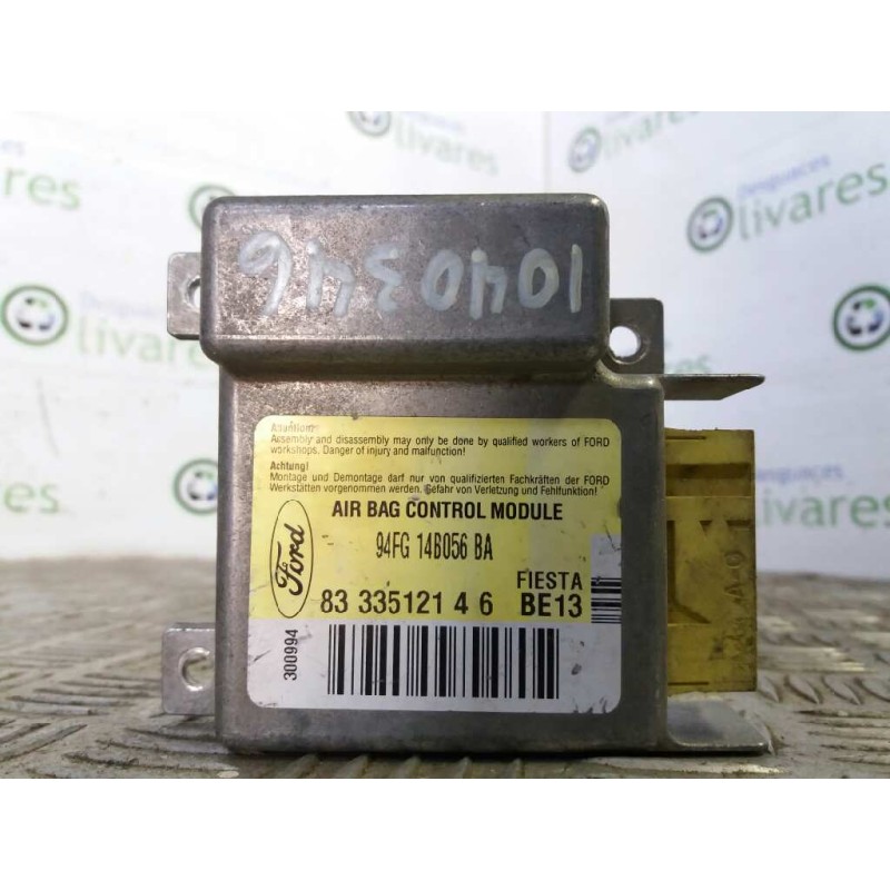 Recambio de centralita airbag para ford fiesta berl./courier 1.1 cat   |   0.89 - ... | 1989 | 49 cv / 36 kw referencia OEM IAM 