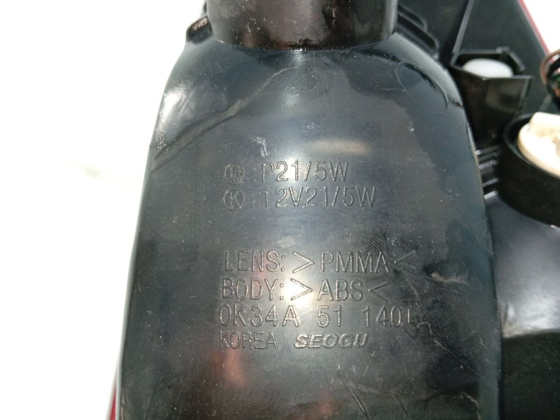 Recambio de piloto trasero izquierdo para kia rio i hatchback (dc) 1.3 referencia OEM IAM 0K34G51160D  