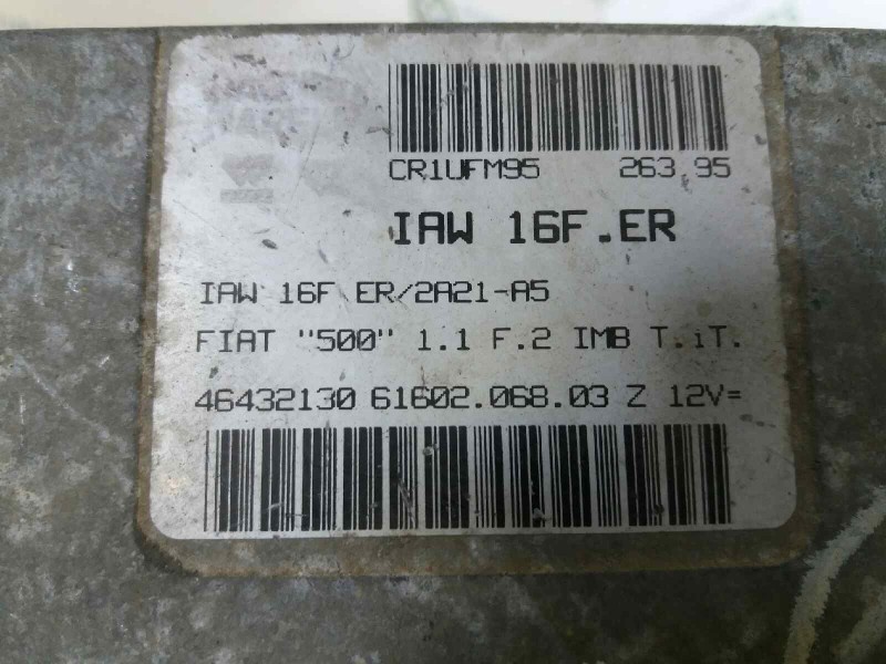 Recambio de centralita motor uce para fiat cinquecento (170) 1.1   |   0.93 - ... | 1993 | 54 cv / 40 kw referencia OEM IAM IAW1