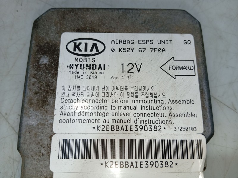 Recambio de centralita airbag para kia carnival ii (gq) 2.9 crdi referencia OEM IAM   