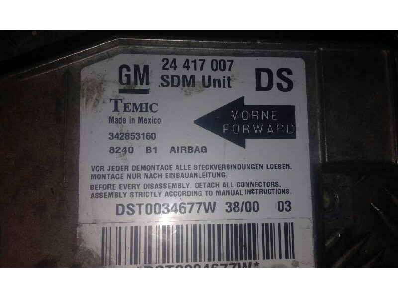 Recambio de centralita airbag para opel corsa c comfort   |   08.00 - 12.01 | 2000 - 2001 | 75 cv / 55 kw referencia OEM IAM 931