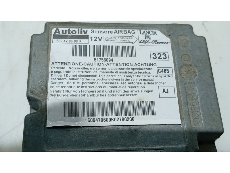 Recambio de centralita airbag para fiat linea (323_, 110_) 1.4 referencia OEM IAM   