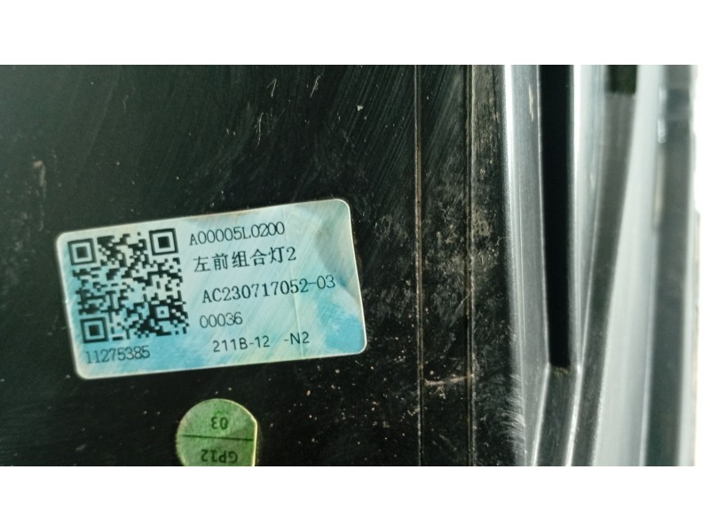 Recambio de faro izquierdo para mg zs suv (azs1) 1.5 vti referencia OEM IAM 10228979  