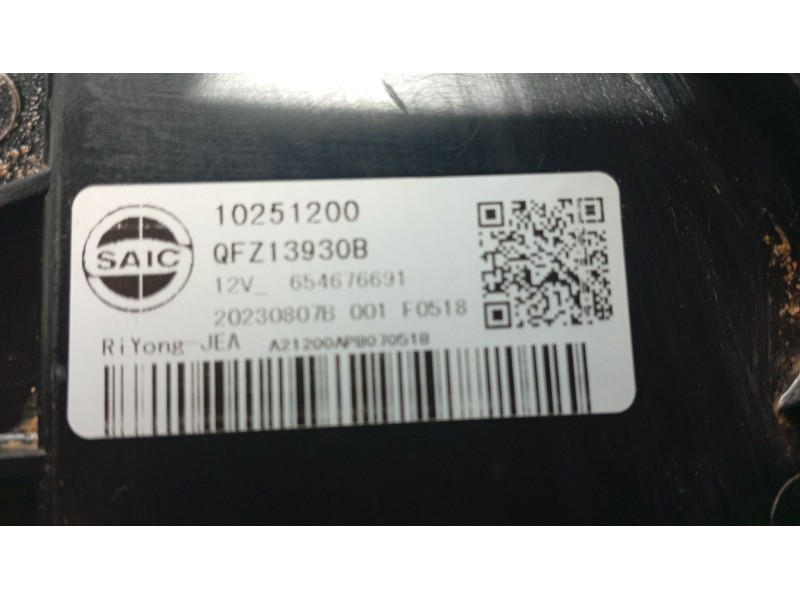 Recambio de electroventilador para mg zs suv (azs1) 1.5 vti referencia OEM IAM   