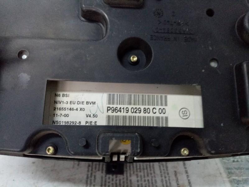 Recambio de cuadro instrumentos para citroen xsara berlina 1.9 turbodiesel   |   0.97 - ... | 1997 | 90 cv / 66 kw referencia OE