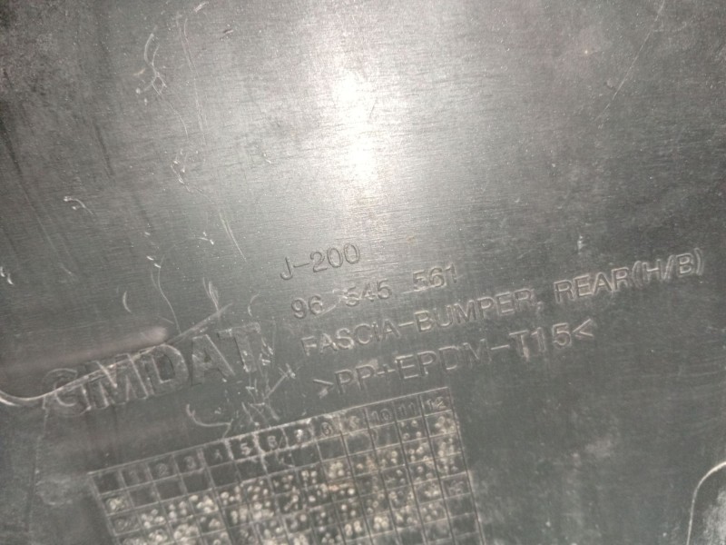 Recambio de paragolpes trasero para daewoo lacetti hatchback (klan) 1.4 referencia OEM IAM 96545554  