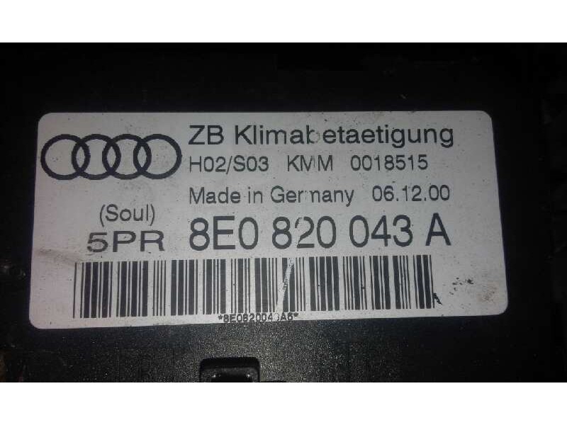 Recambio de mando climatizador para audi a4 berlina (8e) 2.0   |   12.00 - 12.04 | 2000 - 2004 | 131 cv / 96 kw referencia OEM I