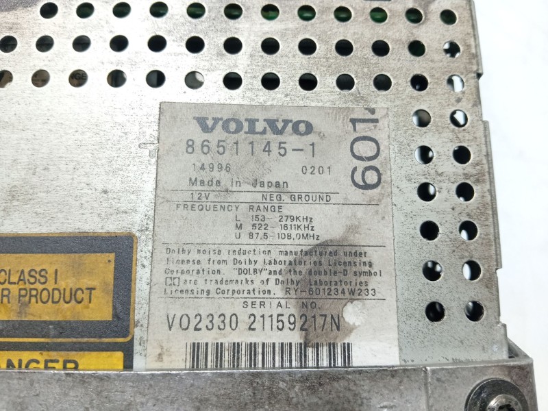 Recambio de sistema audio / radio cd para volvo s80 i (184) 2.4 d referencia OEM IAM   