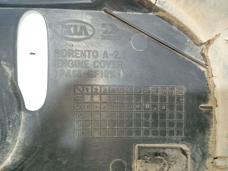 Recambio de tapa motor para kia sorento 2.5 crdi cat referencia OEM IAM   