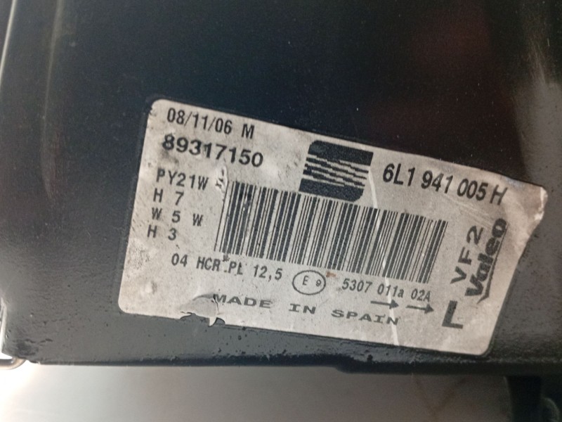 Recambio de faro izquierdo para seat ibiza iii (6l1) 1.4 16v referencia OEM IAM 6L1941751M  