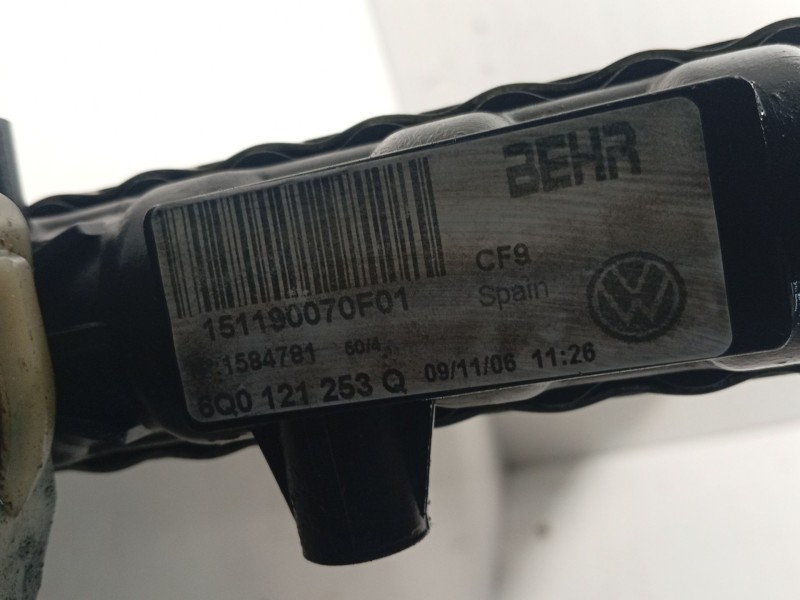 Recambio de radiador agua para seat ibiza iii (6l1) 1.4 16v referencia OEM IAM 6QE121253  