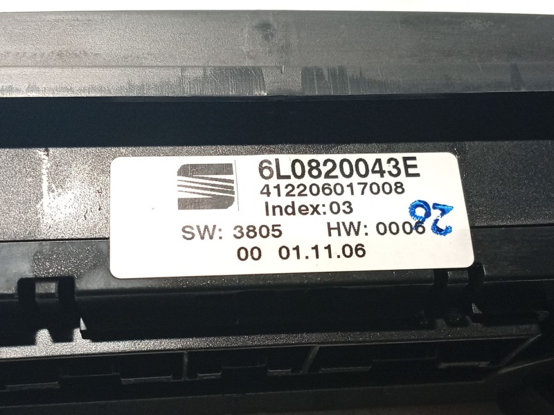 Recambio de mando climatizador para seat ibiza iii (6l1) 1.4 16v referencia OEM IAM   