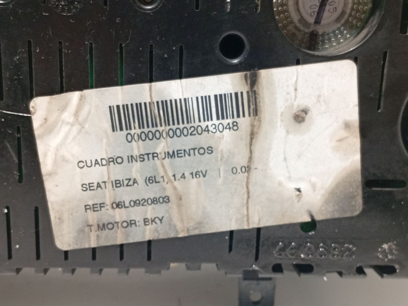 Recambio de cuadro instrumentos para seat ibiza iii (6l1) 1.4 16v referencia OEM IAM   