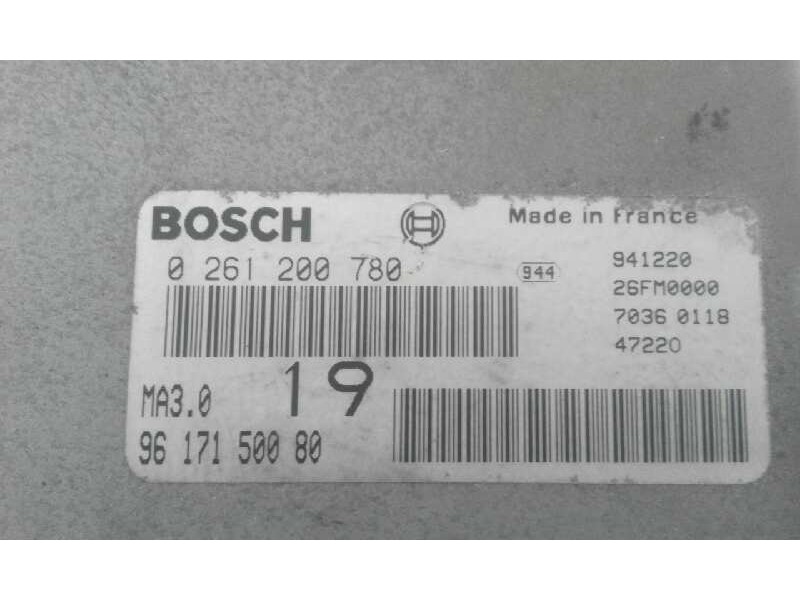 Recambio de centralita motor uce para citroen ax    |   0.87 - 0.98 | 1987 - 1998 referencia OEM IAM  0261200780 