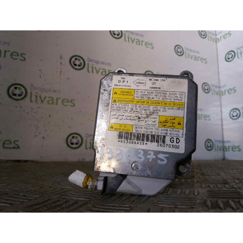 Recambio de centralita airbag para daewoo kalos 1.4 se   |   07.02 - 12.04 | 2002 - 2004 | 83 cv / 61 kw referencia OEM IAM 9640