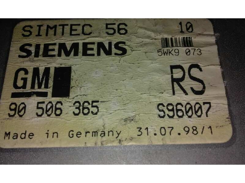 Recambio de centralita motor uce para opel zafira a elegance   |   02.99 - 12.00 | 1999 - 2000 | 116 cv / 85 kw referencia OEM I