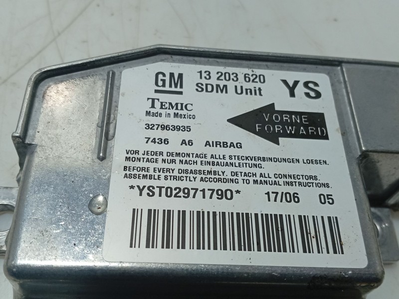 Recambio de centralita airbag para opel meriva a monospace (x03) 1.3 cdti (e75) referencia OEM IAM   
