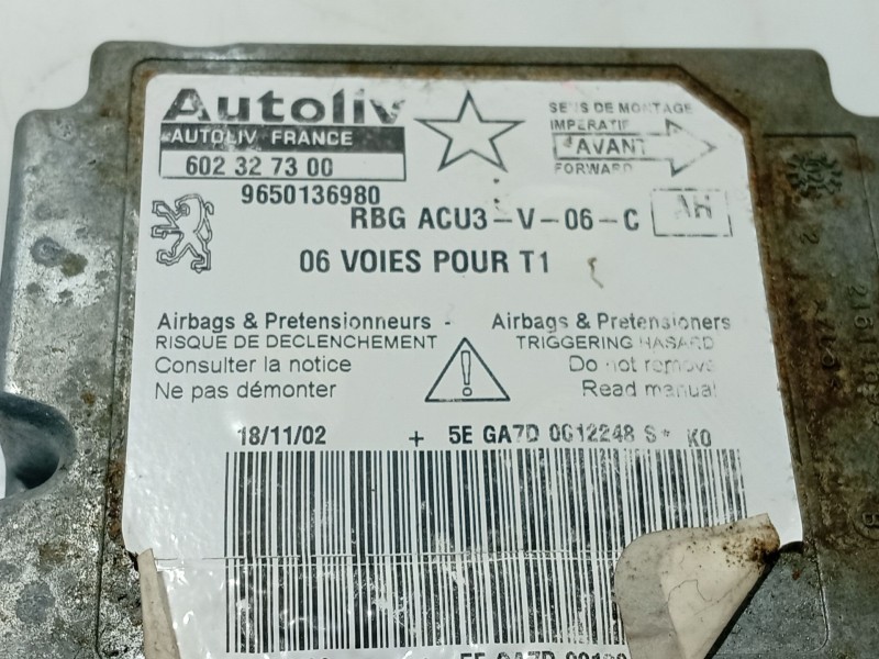 Recambio de centralita airbag para peugeot 206 hatchback (2a/c) 1.4 i referencia OEM IAM   