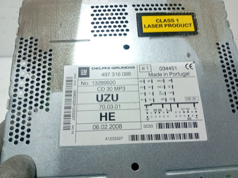 Recambio de sistema audio / radio cd para opel corsa d (s07) 1.2 (l08, l68) referencia OEM IAM   