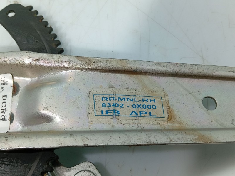 Recambio de elevalunas trasero derecho para hyundai i10 i (pa) 1.1 referencia OEM IAM 834020X000  