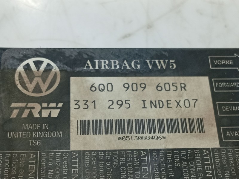 Recambio de centralita airbag para seat ibiza iii (6l1) 1.4 tdi referencia OEM IAM   