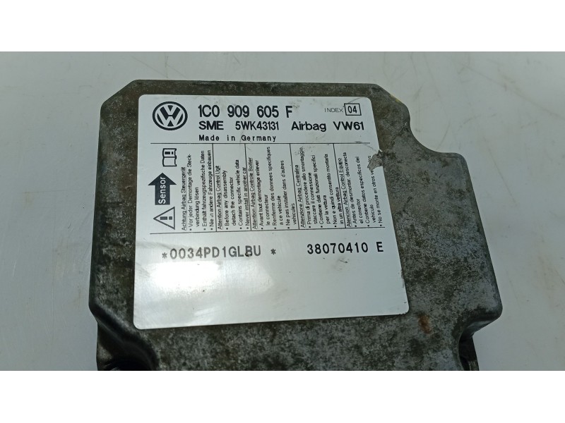 Recambio de centralita airbag para skoda superb i (3u4) 2.0 tdi referencia OEM IAM 1C0909605F 5WK43131 