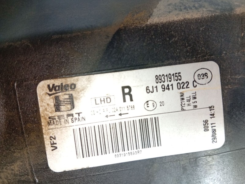 Recambio de faro derecho para seat ibiza iv (6j5, 6p1) 1.2 tdi referencia OEM IAM 6J1941022C  