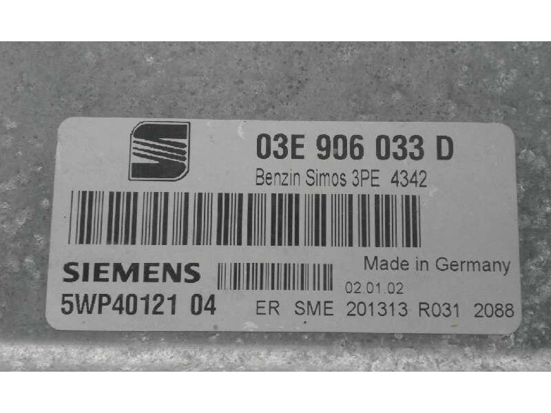 Recambio de centralita motor uce para seat ibiza (6l1) stella   |   08.01 - 12.04 | 2001 - 2004 | 64 cv / 47 kw referencia OEM I