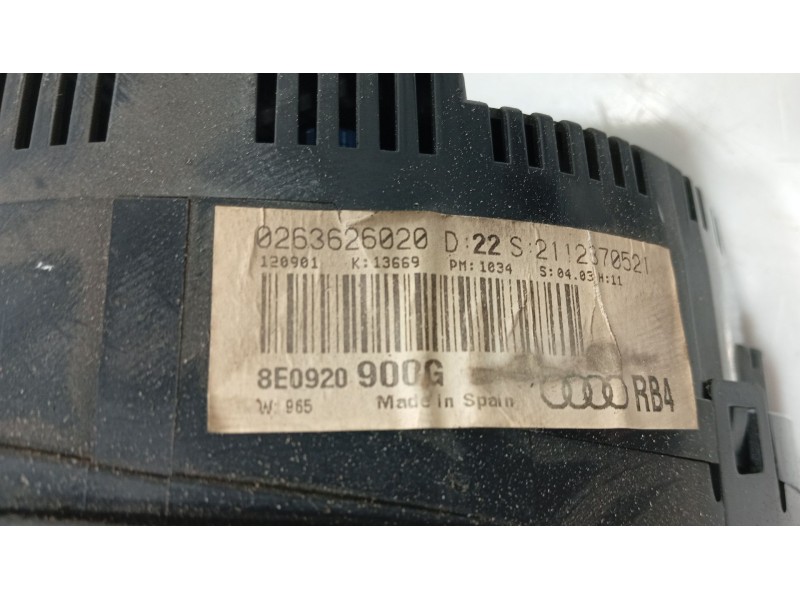 Recambio de cuadro instrumentos para audi a4 b6 (8e2) 1.9 tdi referencia OEM IAM   