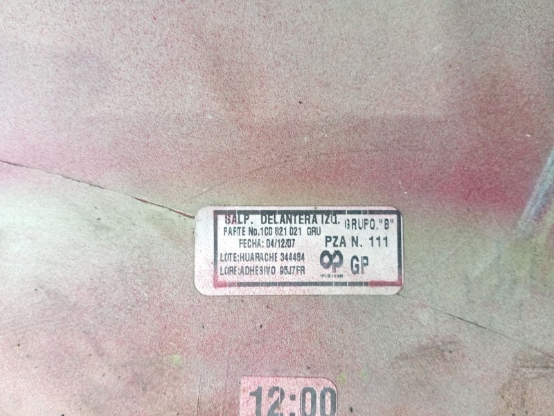 Recambio de aleta delantera izquierda para volkswagen new beetle (9c1, 1c1) 1.9 tdi referencia OEM IAM 1C0821105FGRU  