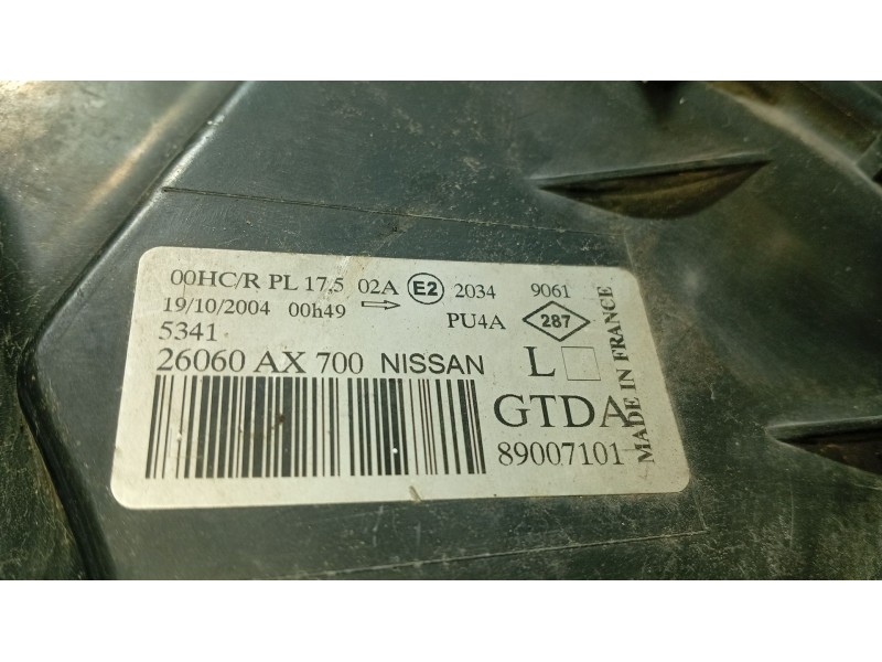 Recambio de faro izquierdo para nissan micra iii (k12) 1.2 16v referencia OEM IAM 26060AX700  