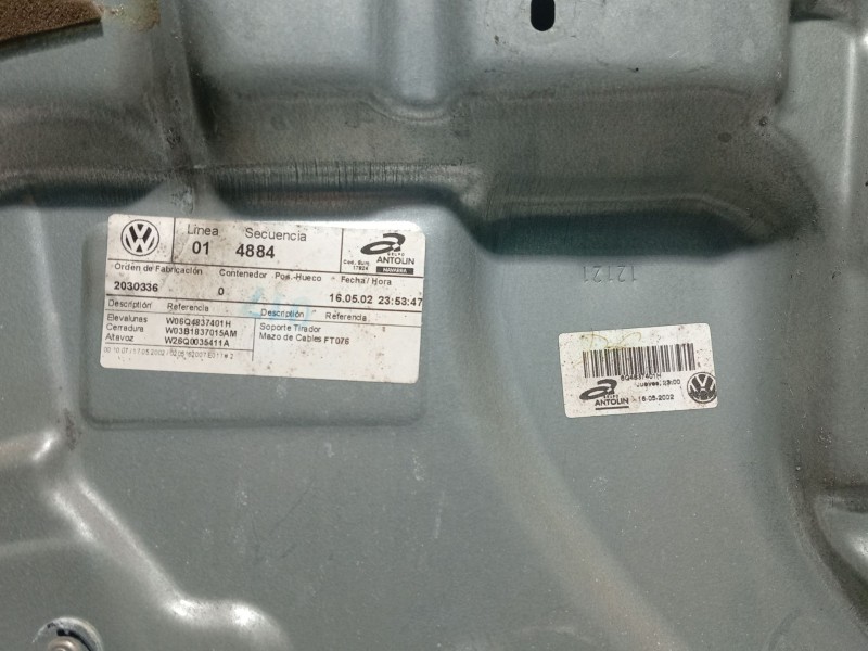 Recambio de elevalunas delantero izquierdo para volkswagen polo iv (9n_, 9a_) 1.2 referencia OEM IAM 6Q4837461F  