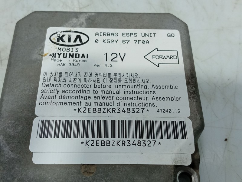Recambio de centralita airbag para kia carnival ii (gq) 2.9 crdi referencia OEM IAM   