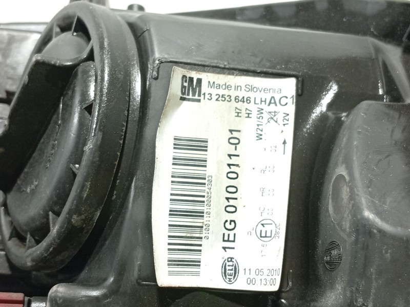 Recambio de faro izquierdo para opel astra j (p10) 1.6 (68) referencia OEM IAM 13253646 / VERE0593  