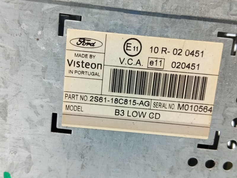 Recambio de sistema audio / radio cd para ford fusion (ju_) 1.4 referencia OEM IAM   