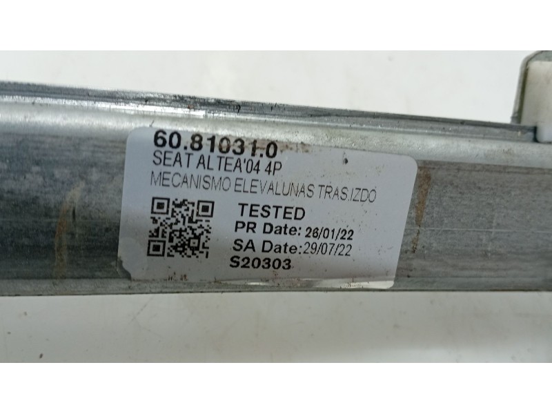 Recambio de elevalunas trasero izquierdo para seat toledo iii (5p2) 1.6 referencia OEM IAM 5P0839461A  